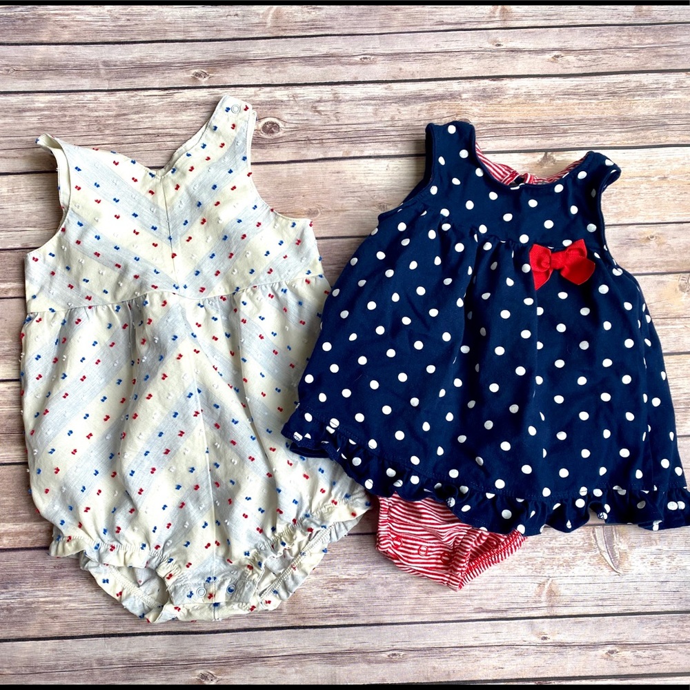 Baby girl 4th of July outfits!! Size 24 months.